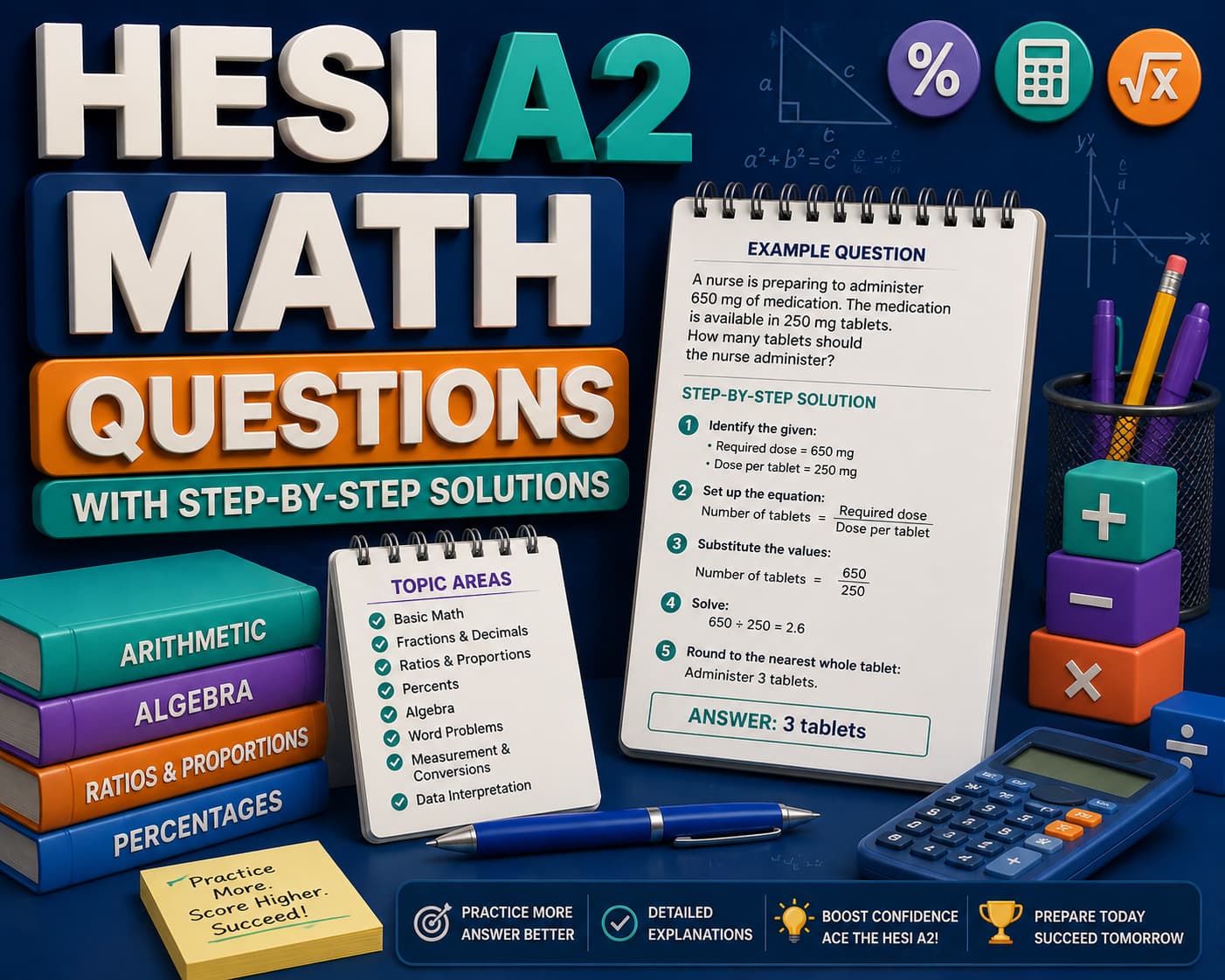 Hesi A2 Math Practice Worksheets Pdf With Answers